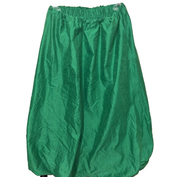 ZARA Women's Balloon Midi Skirt size XS NWT Pull On Crinkle Satin - Picture 7 of 9